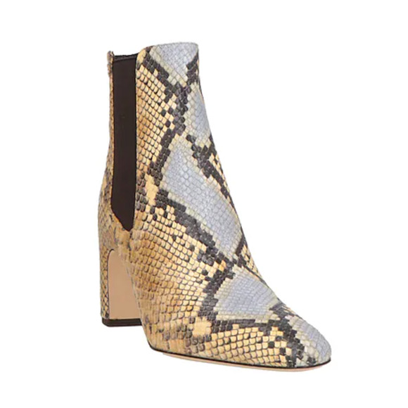 NEW TORY BURCH BANANA EMBOSSED SNAKESKIN LEATHER CHELSEA ANKLE BOOTIES BOOTS 6.5 - Picture 6 of 16